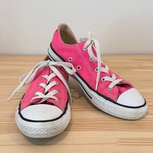 Converse Kids Pink Canvas Low-Top Sneakers